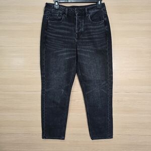 American Eagle Hi-Rise Tomgirl Jeans Size 4S Short Washed Black